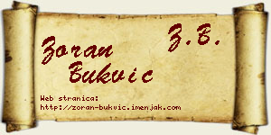 Zoran Bukvić vizit kartica